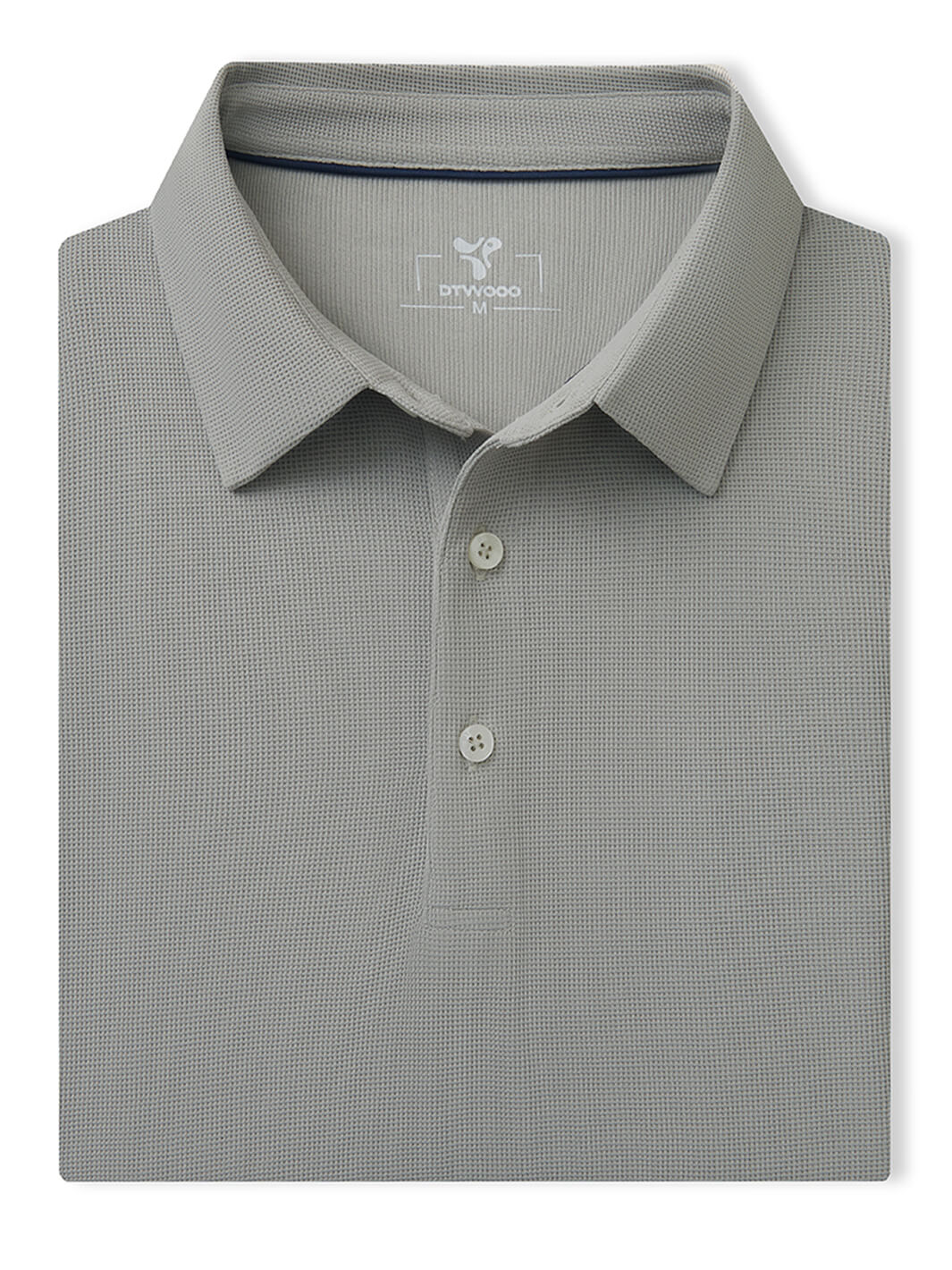 Waffle Jacquard Performance Polo-LIGHT GREY