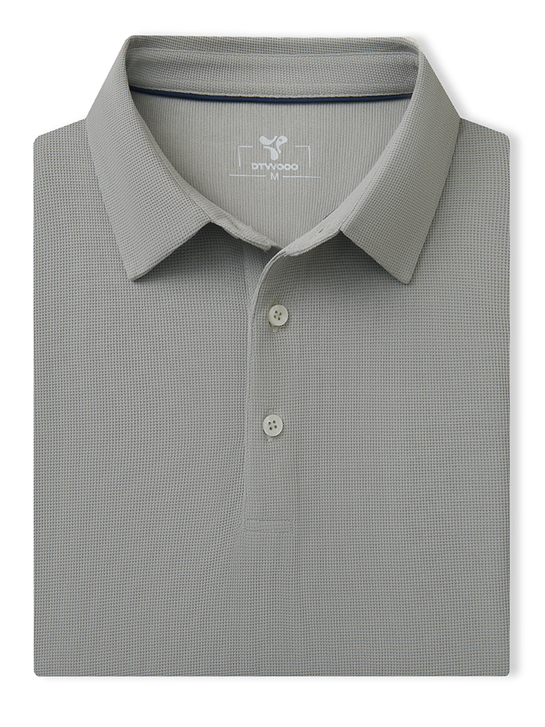 Waffle Jacquard Performance Polo-LIGHT GREY