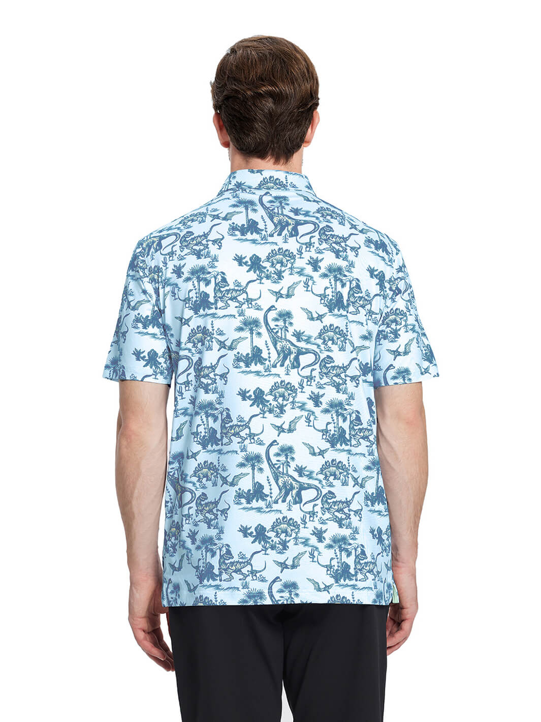 Print Performance Golf Shirt For Men-Jurassic