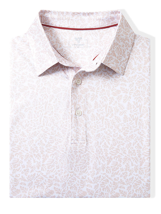 Print Performance Golf Shirt For Men-Caladium