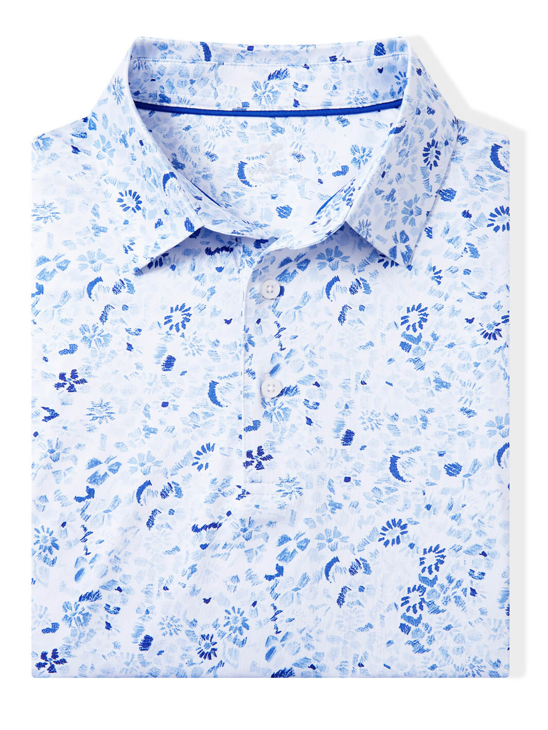 Print Performance Golf Shirt For Men-Flowermist