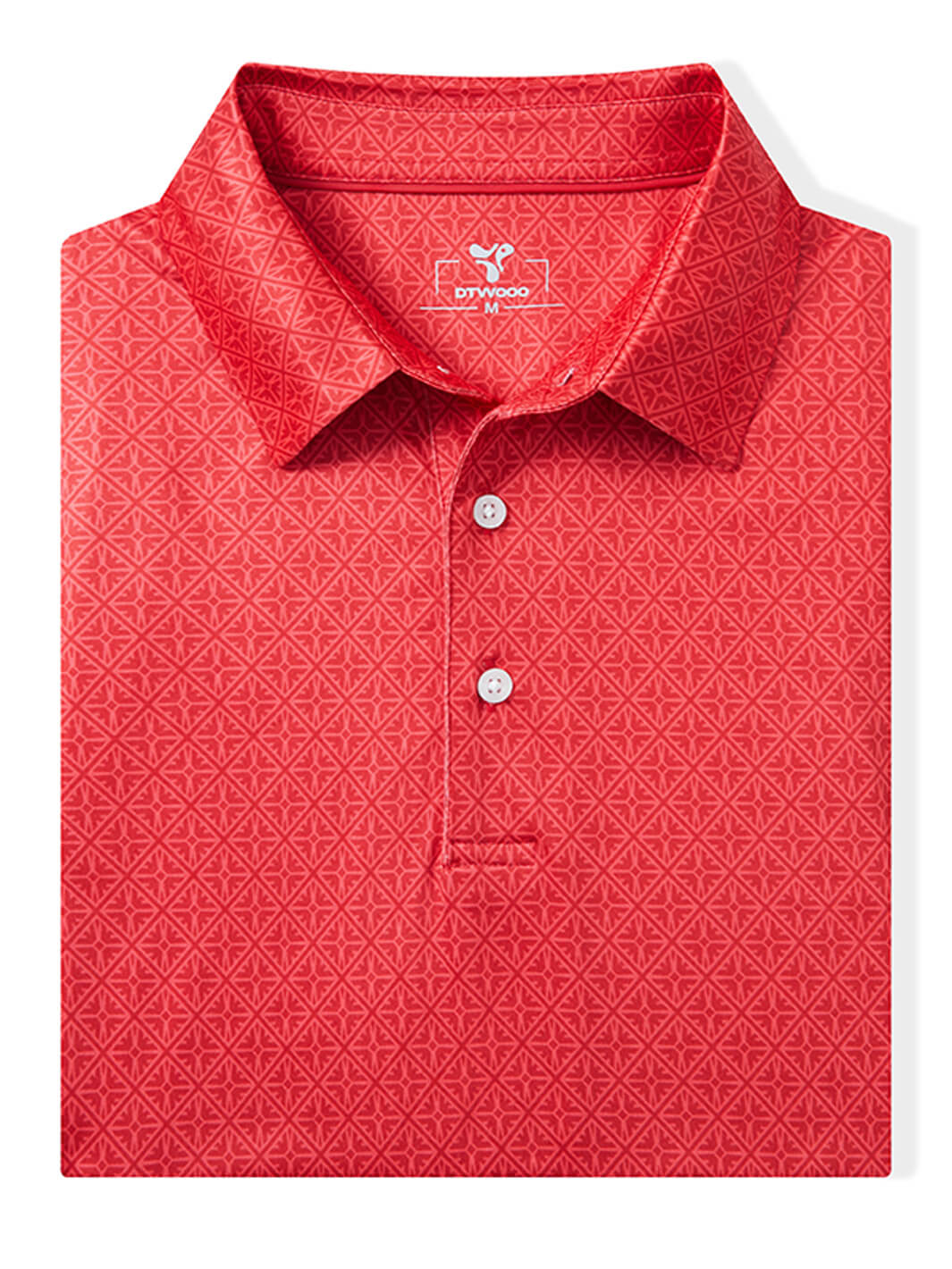 Print Performance Golf Shirt For Men-Red Totem