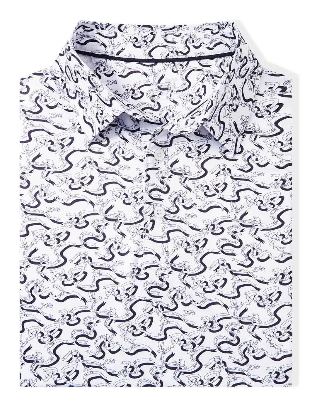 Print Performance Golf Shirt For Men-Dove