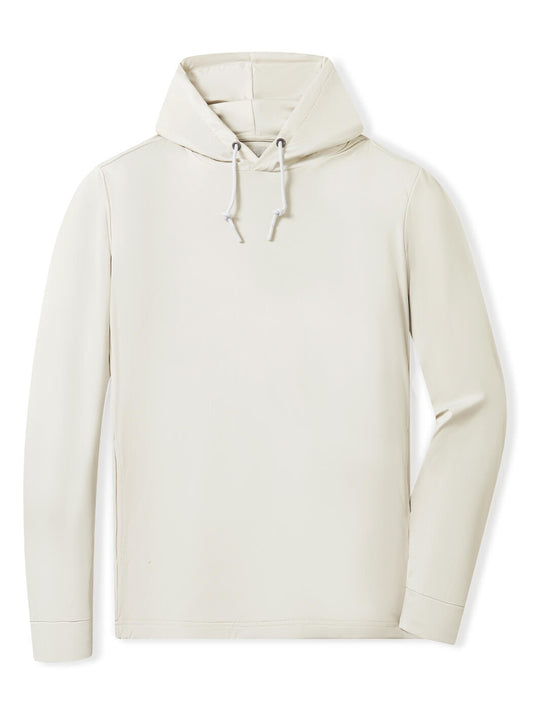 Solid Performance Golf Hoodie For Men-Sandshell
