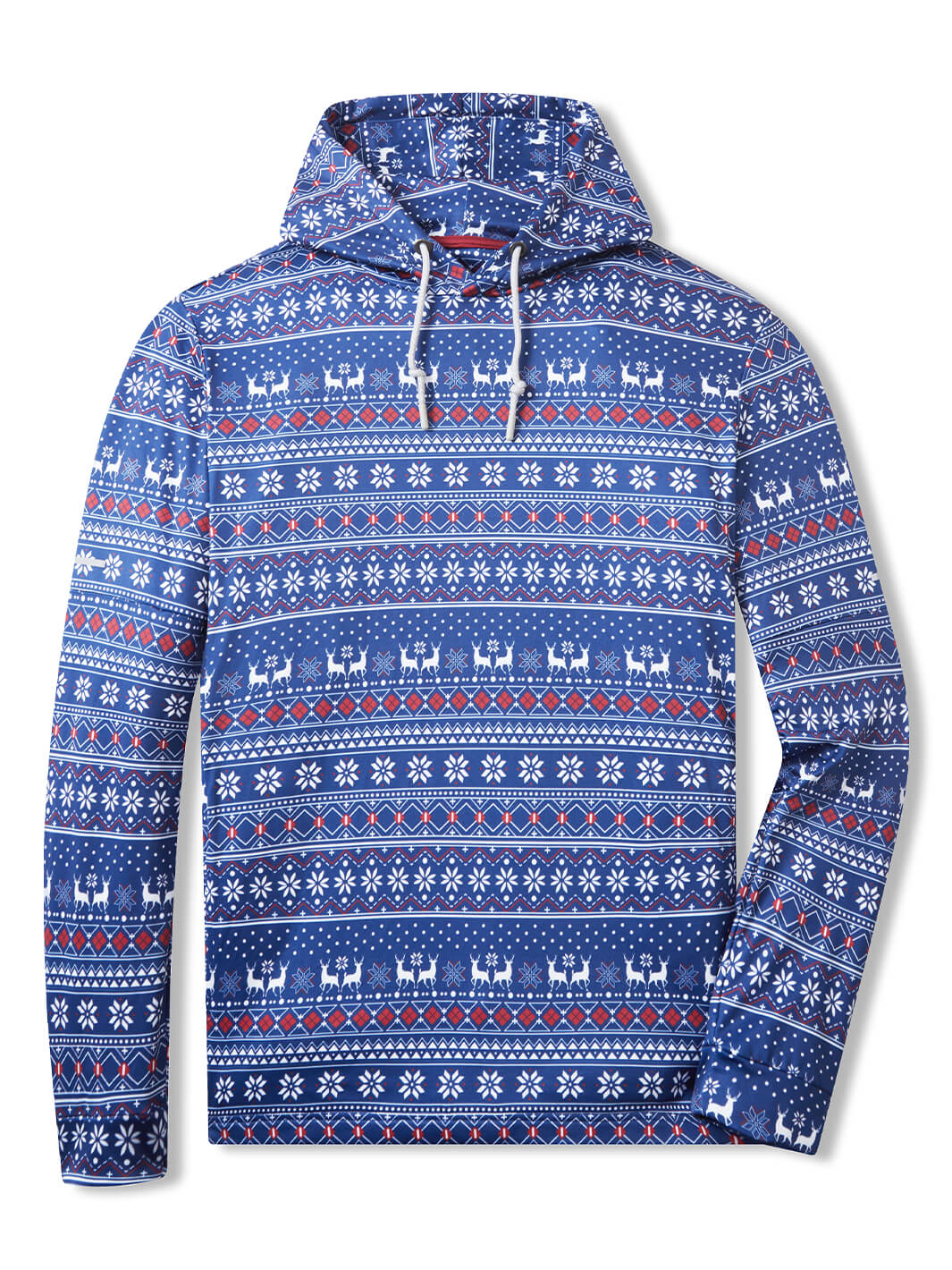 Print Performance Fleece Golf Hoodie For Men-Christmas