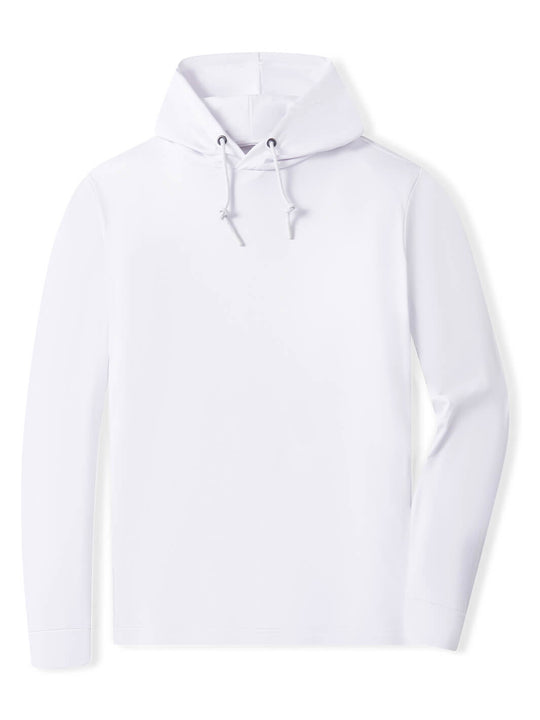 Solid Performance Golf Hoodie For Men-Pure White