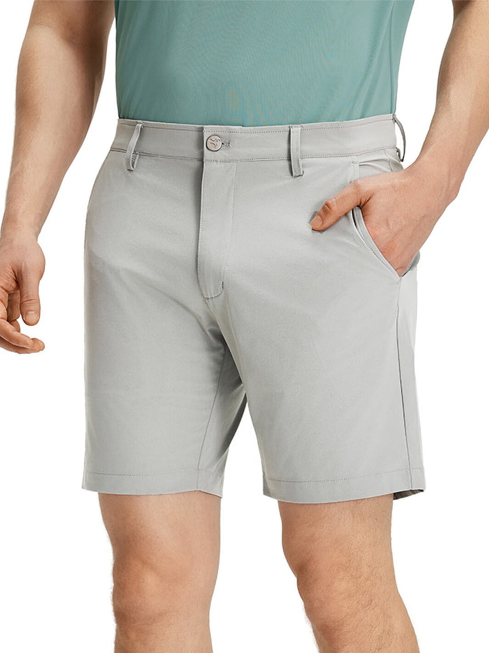 DTWOOO | Water Resistant Short [7.5"]-Light Gray | Men's Shorts