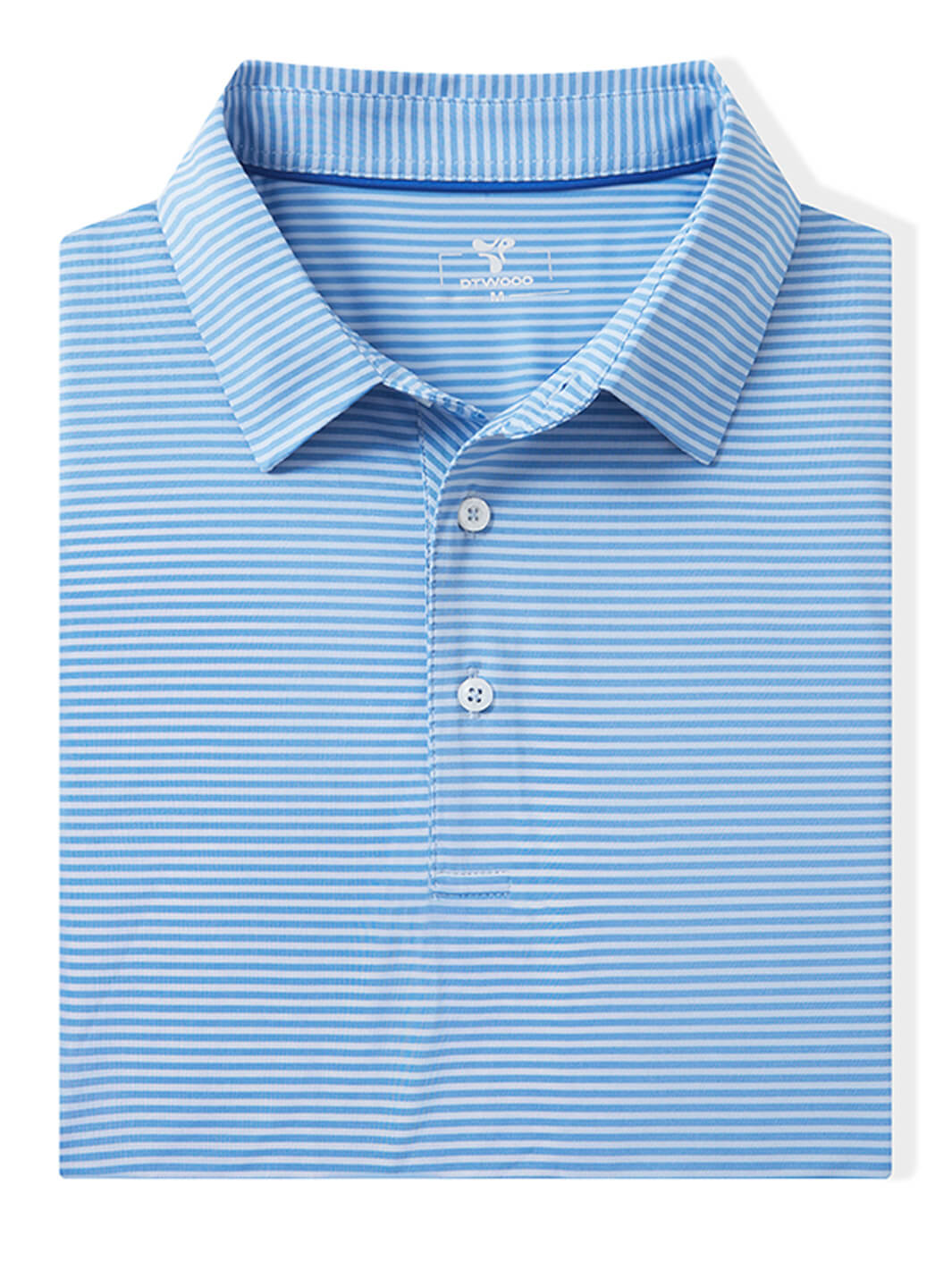 Striped Performance Golf Shirt For Men-Sailor Blue
