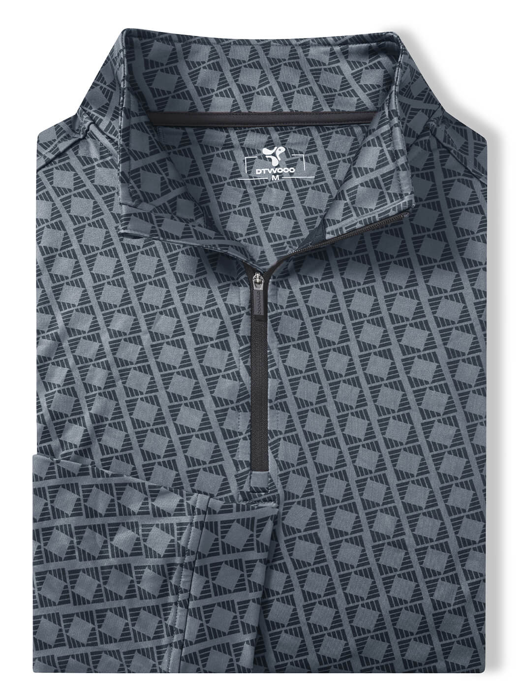 Print Performance Golf Quarter Zip For Men-Kaleidoscope