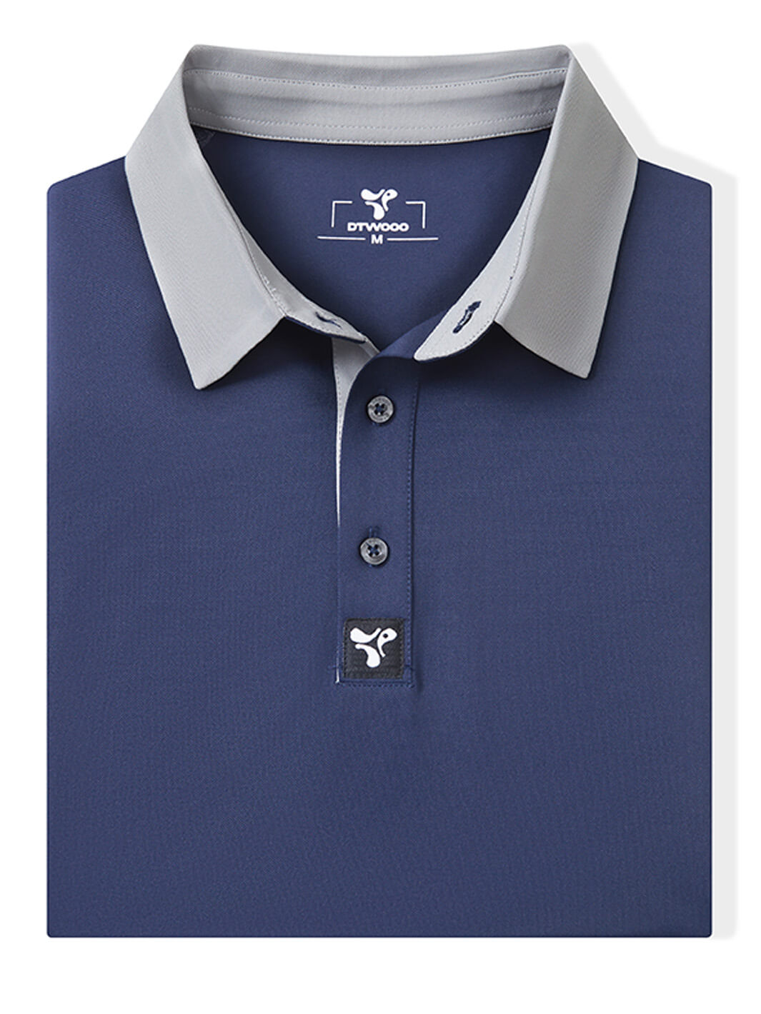 Tech Pique Performance Golf Shirt For Men-Navy