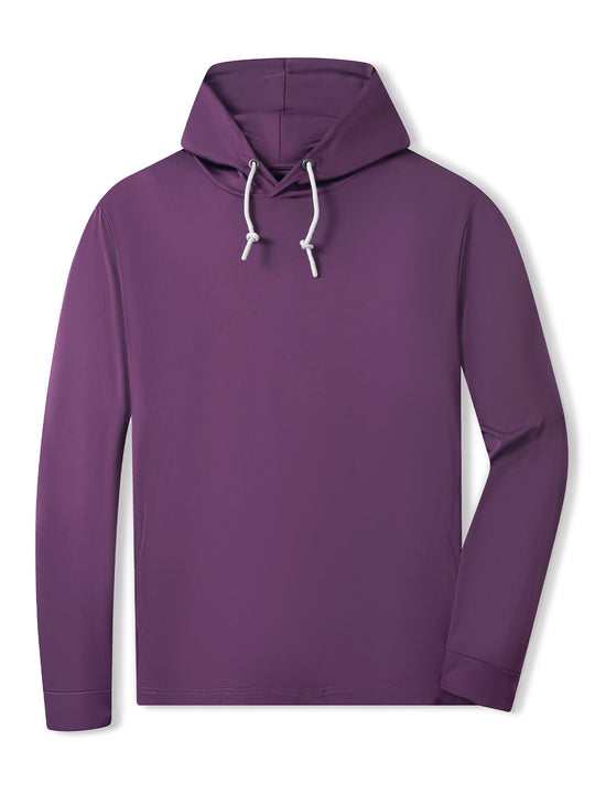 Solid Performance Golf Hoodie For Men-Ink Purple