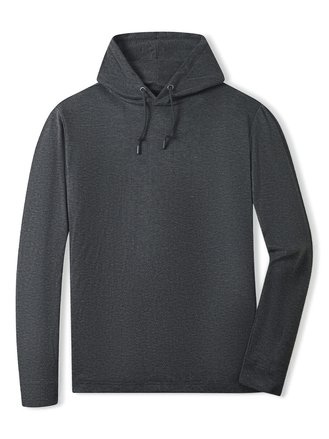 Herringbone Performance Golf Hoodie For Men-Black