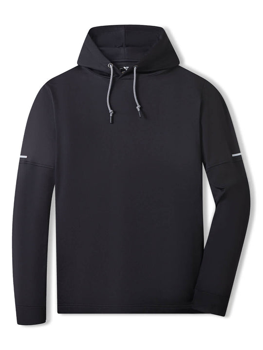 Solid Performance Fleece Golf Hoodie For Men-Meteorite
