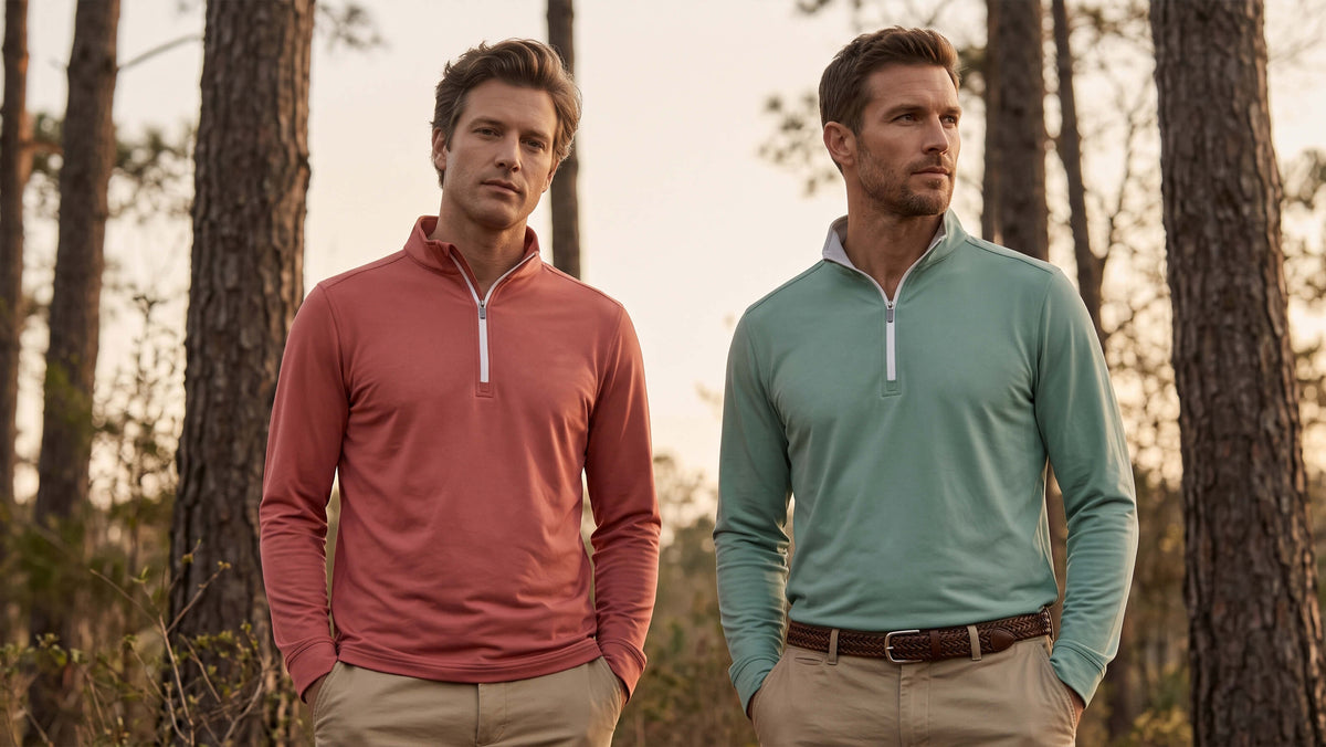Men's Quarter Zip Pullovers | DTWOOO