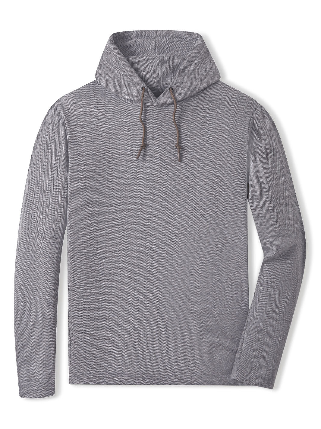 Herringbone Performance Golf Hoodie For Men-Mocha