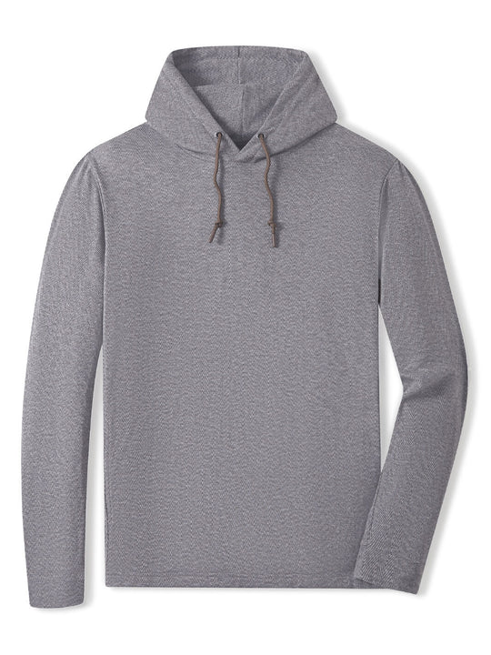 Herringbone Performance Golf Hoodie For Men-Mocha