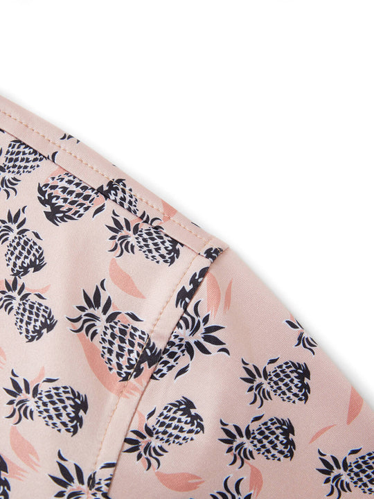 Print Performance Golf Shirt For Men-Pineapple