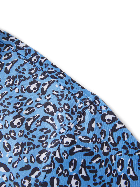 Print Performance Golf Shirt For Men-Leopard