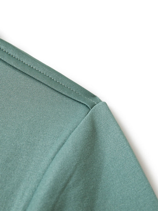 Solid Performance Fleece Golf Hoodie For Men-Silver Pine