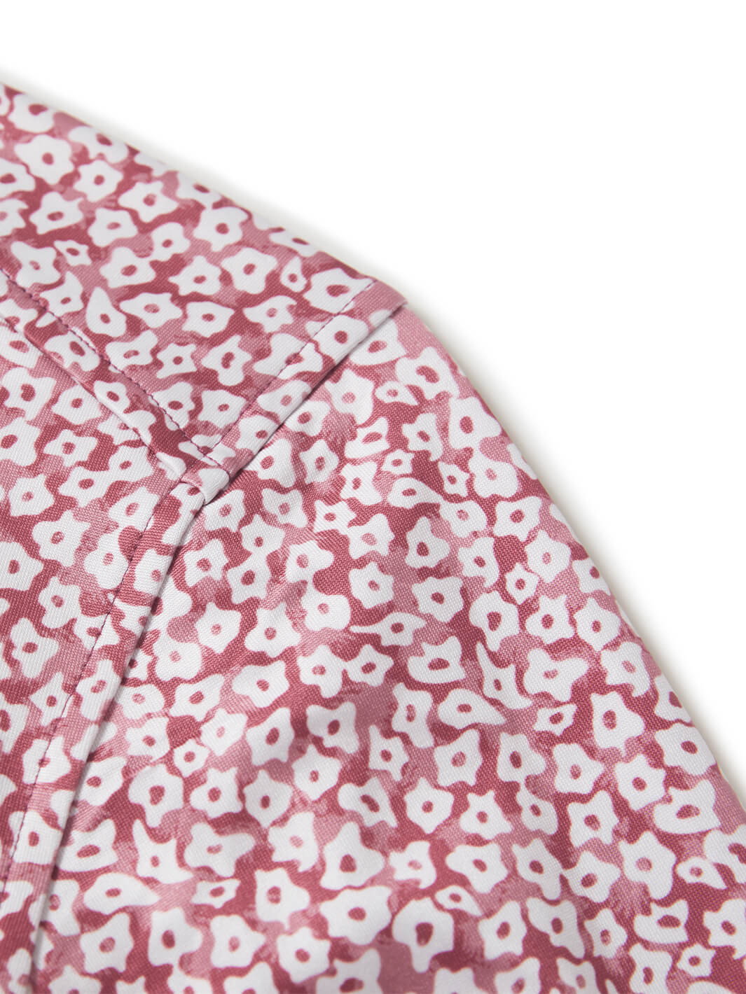Print Performance Golf Quarter Zip For Men-Red Flower Rain