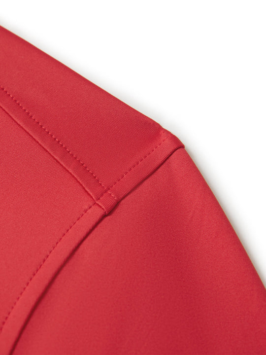 Solid Performance Golf Quarter Zip For Men-Oxford Red