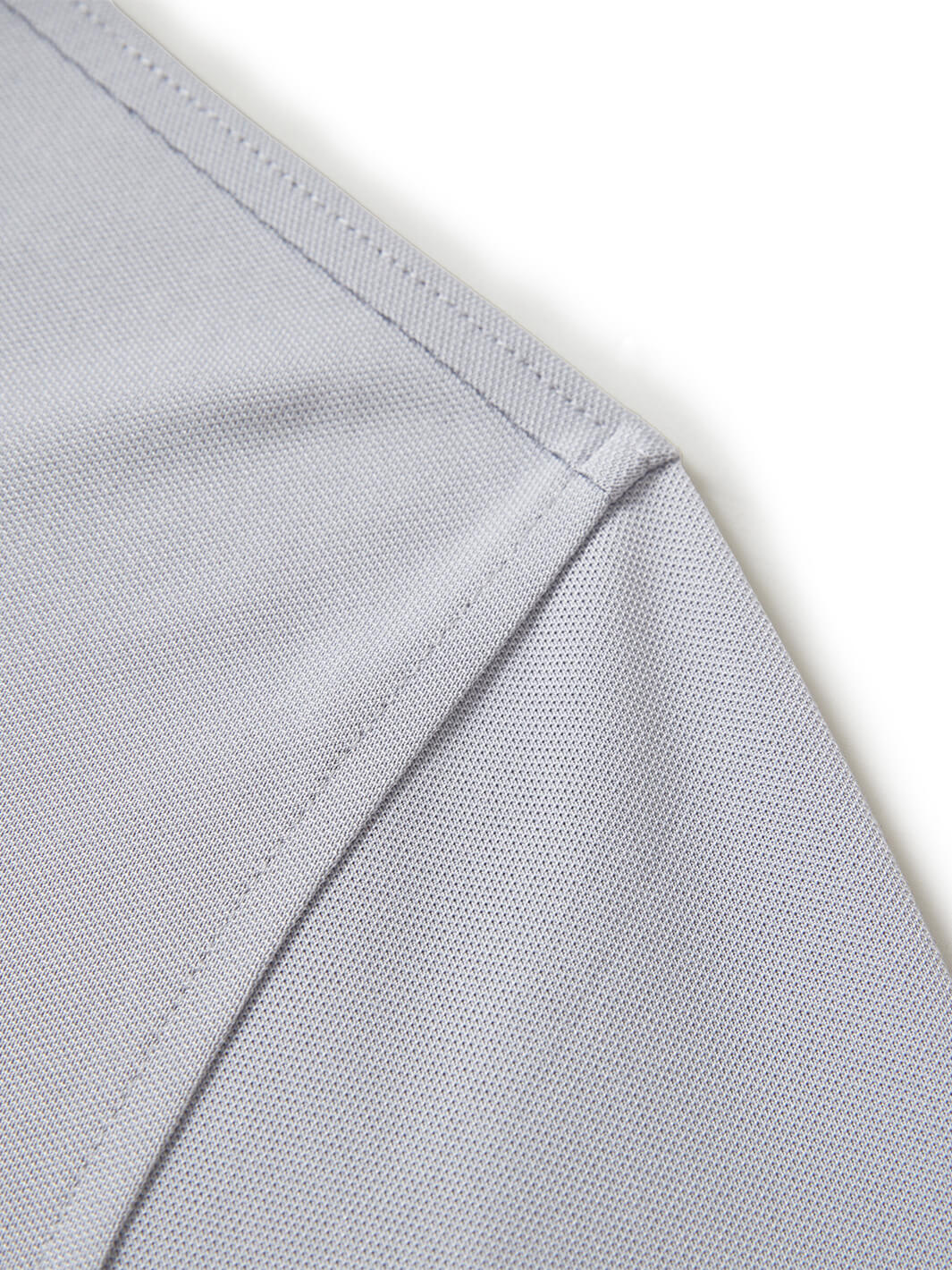 Tech Pique Long Sleeve Golf Shirt For Men-Light Grey