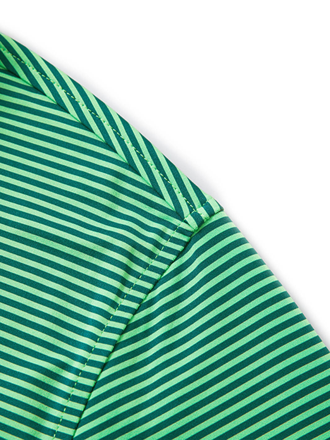 Striped Performance Golf Shirt For Men-Green