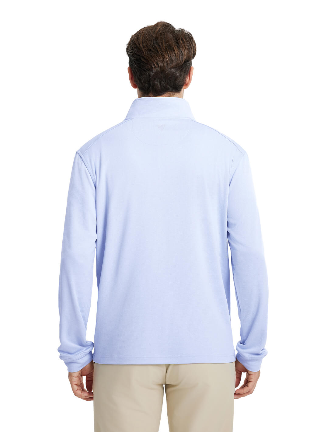 Heather Performance Golf Quarter Zip For Men-Lavender