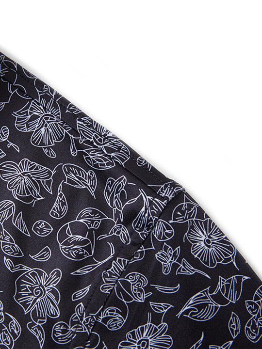 Print Performance Golf Shirt For Men-Morning Glory