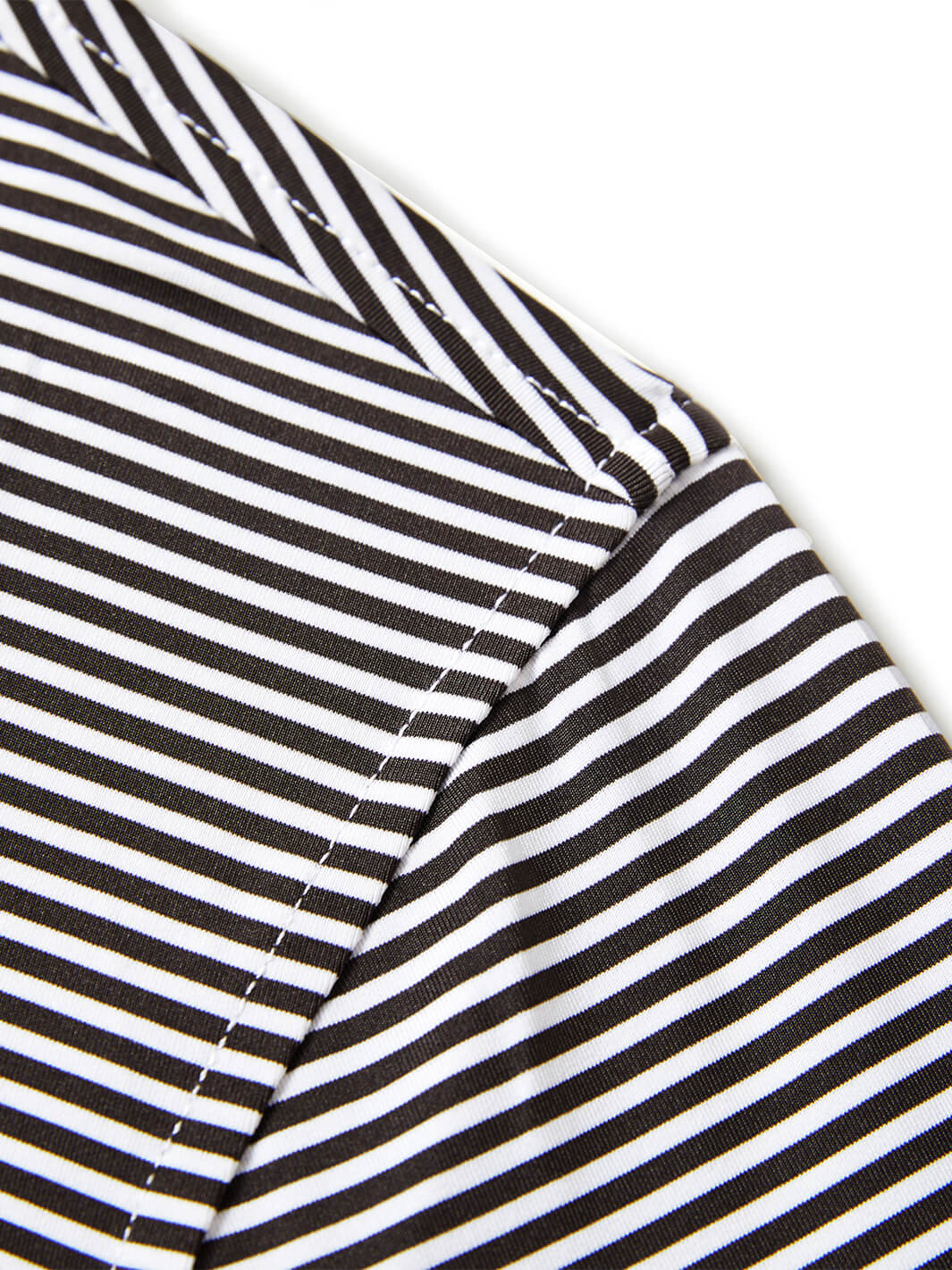 Striped Long Sleeve Golf Shirt For Men-Black