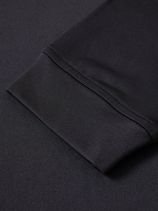 Solid Performance Fleece Golf Quarter Zip For Men-Meteorite