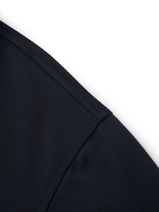 Tech Pique Performance Golf Shirt For Men-Black