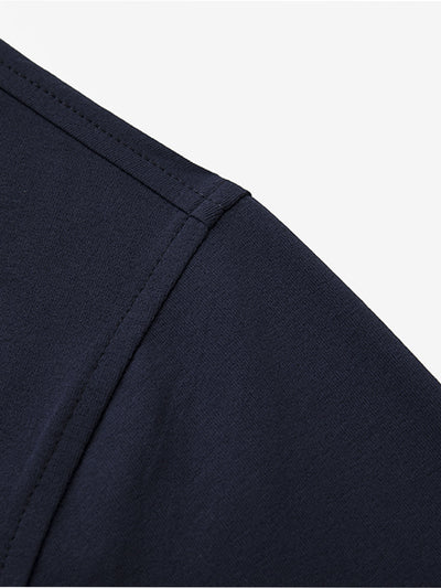 Hidden Zip Pocket Performance Polo-NAVY