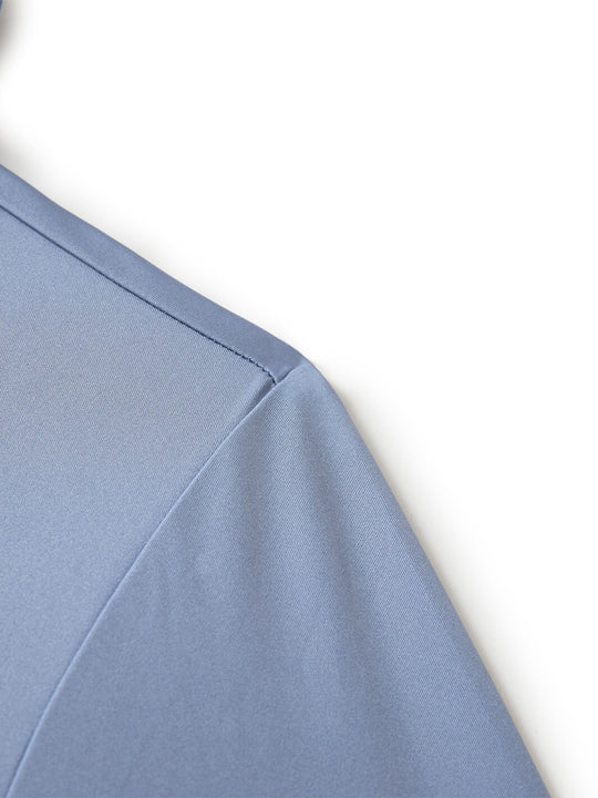 Solid Performance Golf Hoodie For Men-Steel Blue