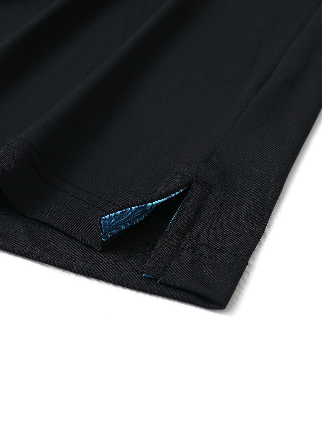 Designed Collared Solid Performance Polo-BLACK