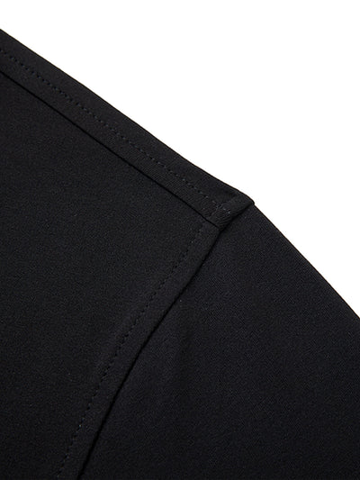 Hidden Zip Pocket Performance Polo-BLACK