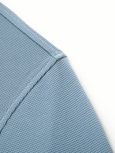 Waffle Jacquard Performance Polo-MISTY BLUE