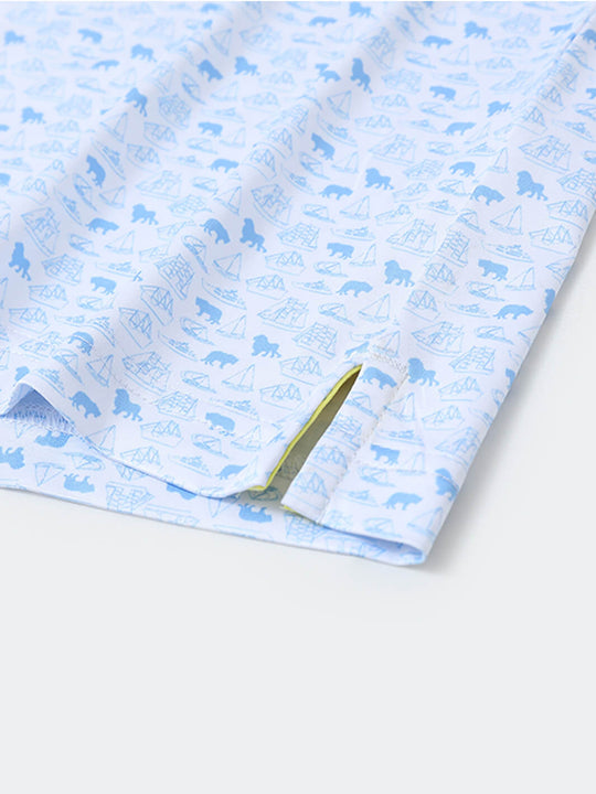 Men's Print Performance Polo-SAILBOAT