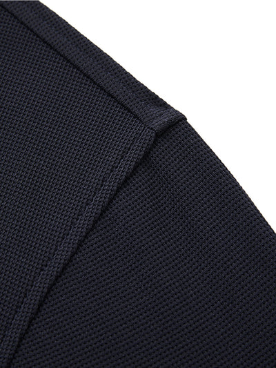 Waffle Jacquard Performance Polo-NAVY