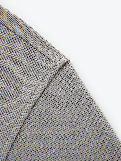 Waffle Jacquard Performance Polo-LIGHT GREY