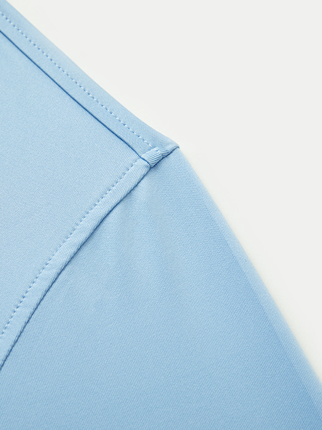 Designed Collared Long Sleeve Golf Polo-LIGHT BLUE