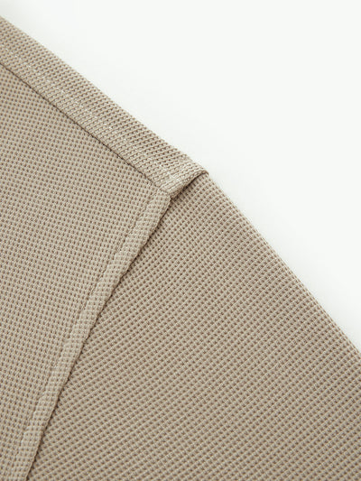 Waffle Jacquard Performance Polo-KHAKI