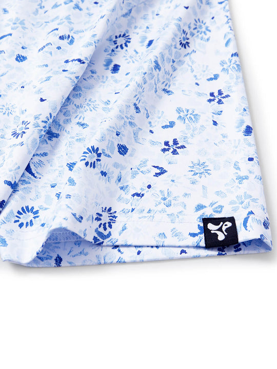 Print Performance Golf Shirt For Men-Flowermist