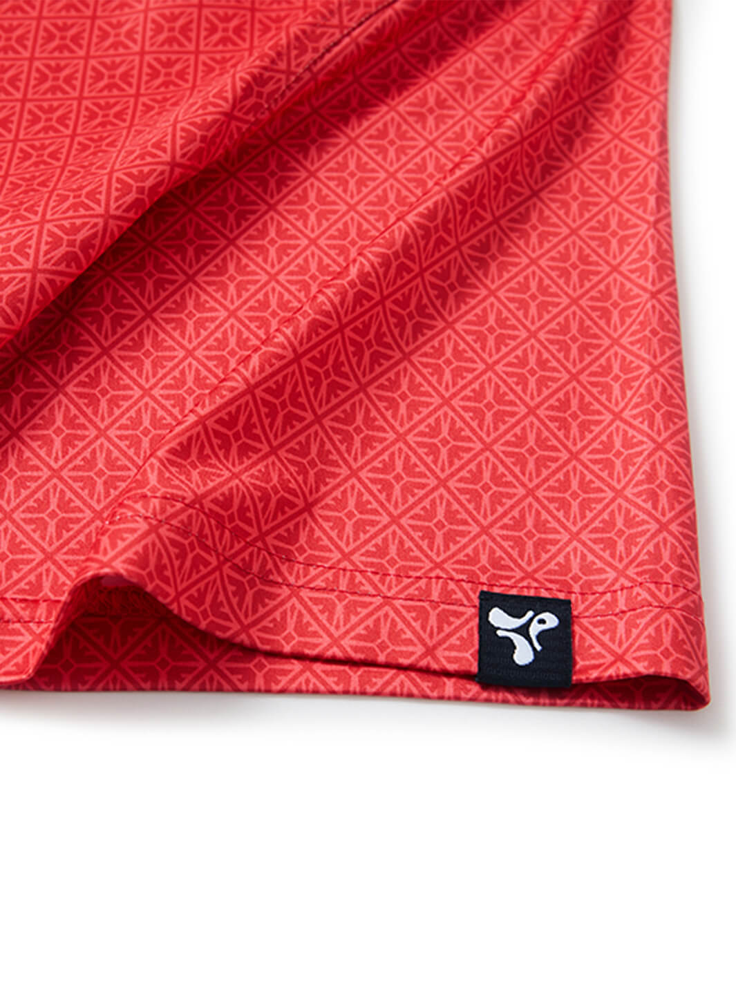 Print Performance Golf Shirt For Men-Red Totem