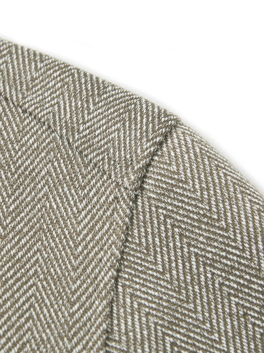 Herringbone Performance Golf Quarter Zip For Men-Chartreuse