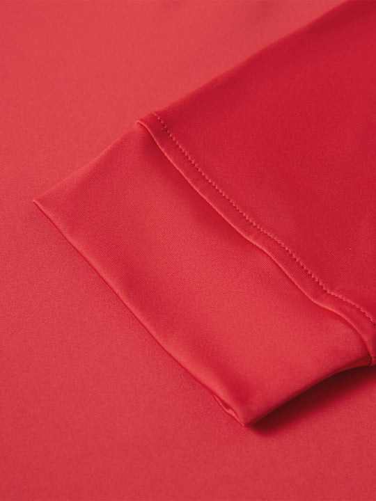 Solid Performance Golf Quarter Zip For Men-Oxford Red