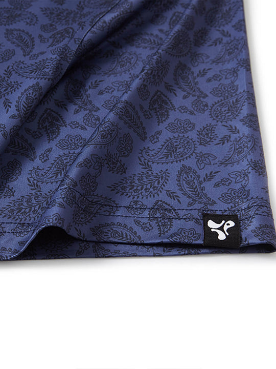 Print Performance Golf Shirt For Men-Dark Paisley