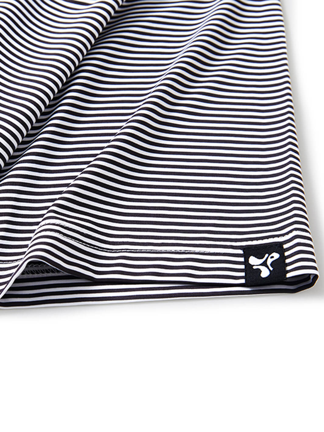 Striped Performance Golf Shirt For Men-Black