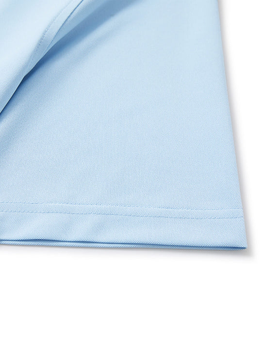 Tech Pique Performance Golf Shirt For Men-Sky Blue