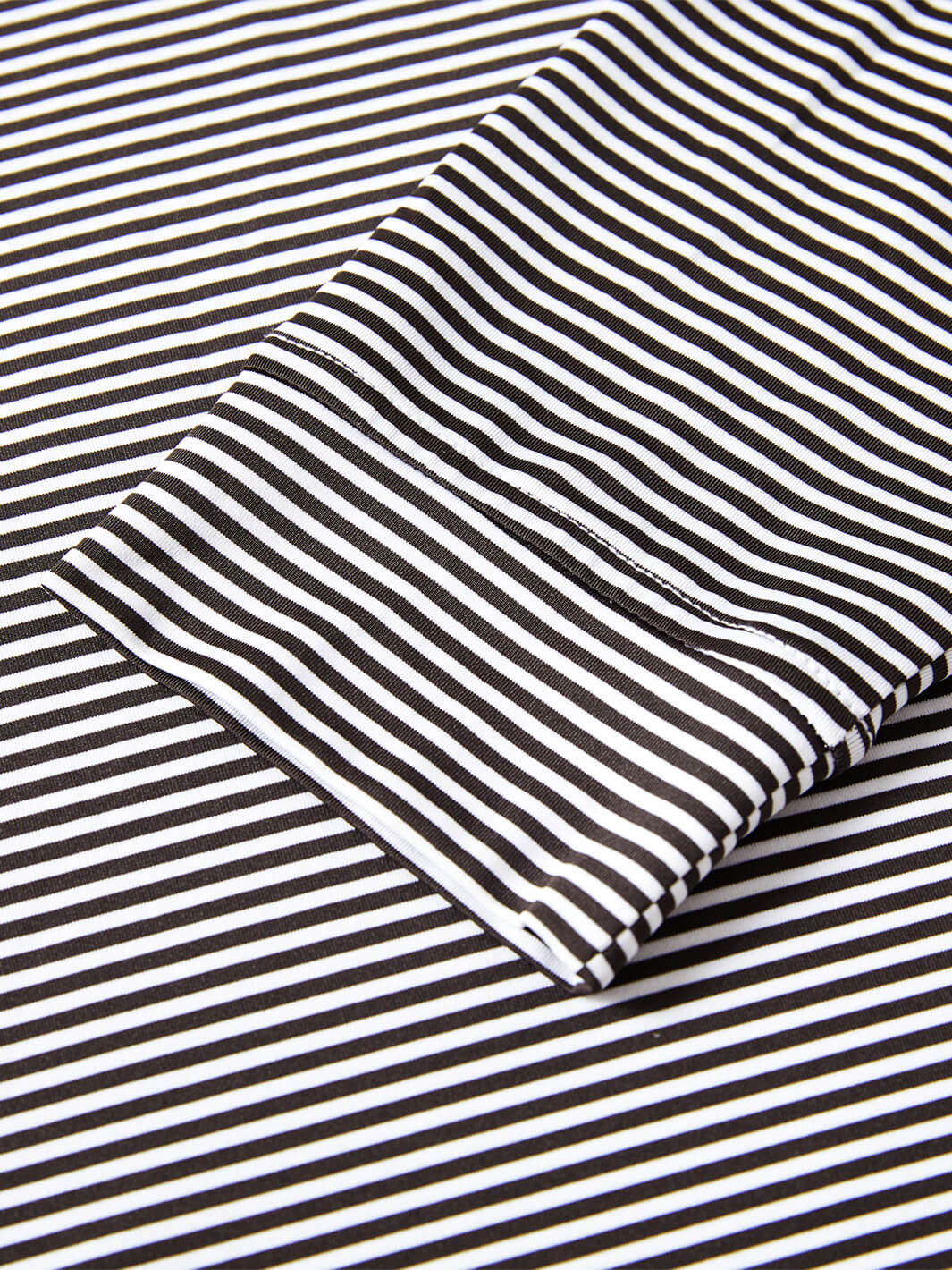 Striped Long Sleeve Golf Shirt For Men-Black